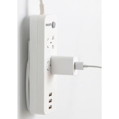 1pc/3pcs/5pcs Punch-free Plug Fixer Fixer Power Strip Holder Home Self-Adhesive Socket Fixer Desktop Socket Hanging Holder