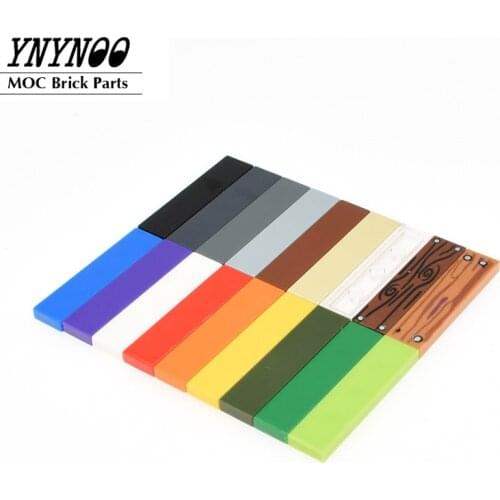 10-50Pcs/Lot Elements Brick Parts 2431 Flat Tile 1x4 with Groove MOC Building Block DIY Toys Accessory Fit Bricklink Rebirckable