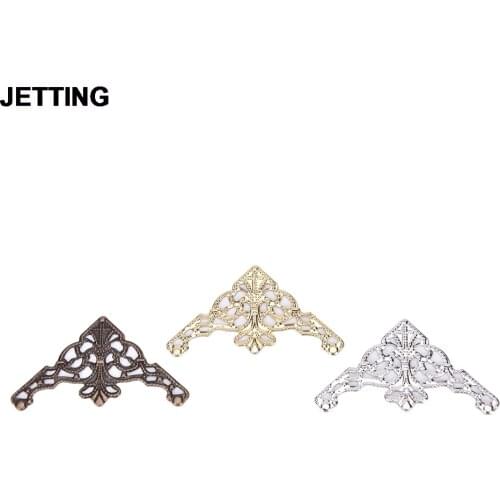 12PCS Metal Iron Corner Protector Book Scrapbook Album Decorative Protector Cover For Antique Brass Jewelry Box brackets
