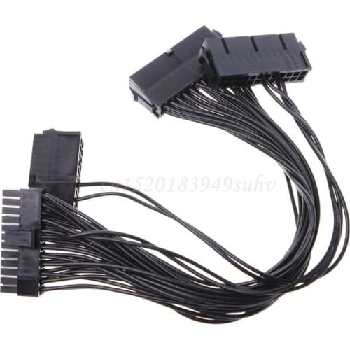 24Pin 20+4Pin Triple PSU ATX Power Supply Adapter Cable 18AWG Wire For Mining
