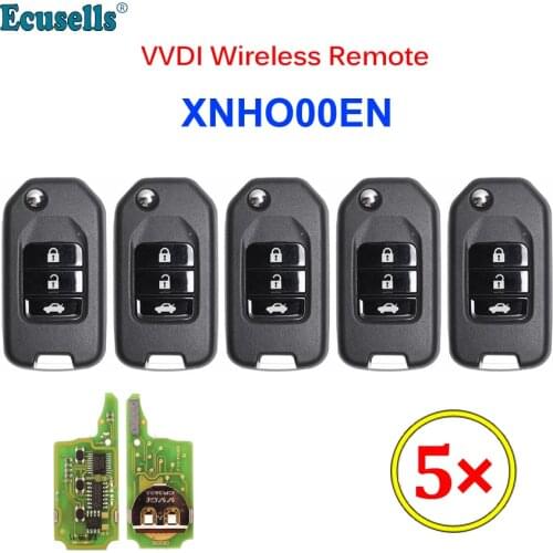 5PCS/LOT Xhorse XNHO00EN VVDI Wireless Universal Remote Car Key for VVDI2 VVDI Key Tool for Honda Style