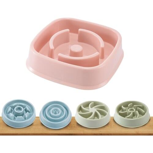 Colorful PP Healthy Eat Slow Feed Pet Accessories Food Bowl Feeder Bowls pink/blue/green For Dog Cat Feeding
