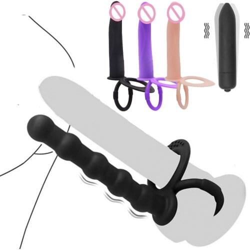 Ass Anal Butt Plug Beads Double Penetration Vibrators Buttplug Dildo Vibrator Sex Toys For Women Man Strap On Penis Adult