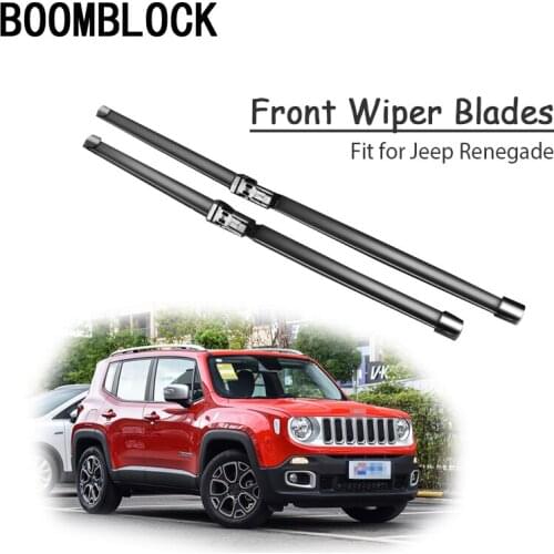 BOOMBLOCK 2PCS High Quality Front Windshield Wiper Blades For Jeep Renegade 2018 2017 -2014 Accessories