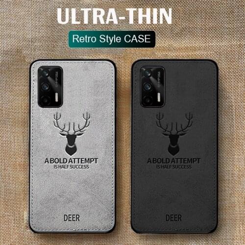 For Realme GT Neo X3 Surpezoom Narzo 10A 10 20A 30A 30 20 Q3i Q2 Q3 XT X2 X7 Pro Ultra Case Fabric Deer Cloth Texture Back Cover
