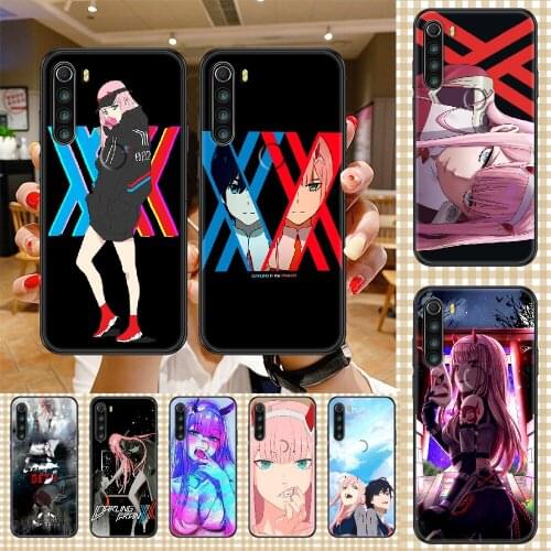 Anime DARLING in the FRANXX Phone case For Xiaomi Redmi Note 7 7A 8 8T 9 9A 9S 10 K30 Pro Ultra black luxury cell cover 3D cover
