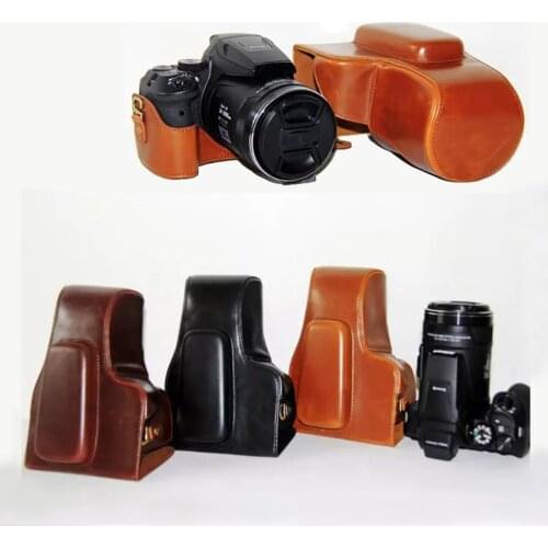 PU Leather Camera Case Bag Cover for Nikon Coolpix P900s digital camera bag pouch for P900