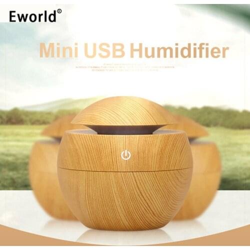 Eworld Essential Oil Diffuser Mini Wooden Aromatherapy Humidifiers Aroma Air Purifier Ultrasonic Mist Maker For Office Bedroom
