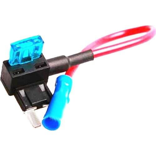 EE support 10Pcs 12/24V ATM APM Add A Circuit Fuse Tap Piggy Back MINI Blade Holder + 15A Universal Car Accessories