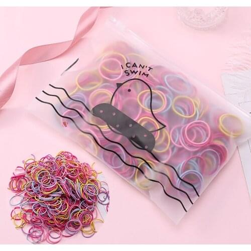 MISANANRYNE Girls Colorful Nylon Small Elastic Hair Bands Children Ponytail Holder Rubber Bands Headband Kids Hair Accessories