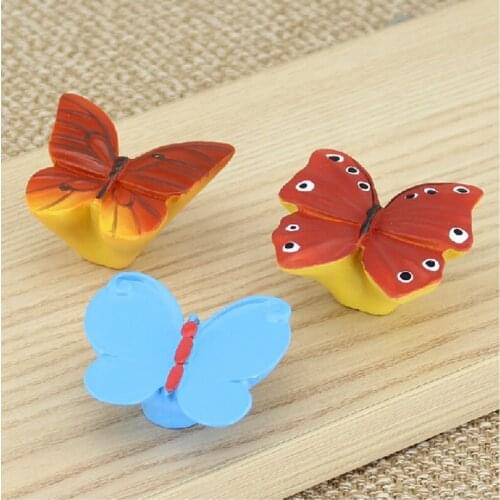 Childrens room cartoon furniture handles the modern simple cabinet door handle drawer handles the lovely butterfly hand in hand