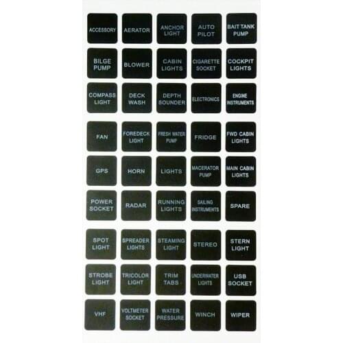 45pcs Switch Labels Panel Stickers Instrument Board Fuse Box Decal Labels Professional Relay Decoration Accessories