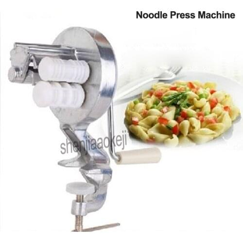 New Silver Aluminum Alloy Spaghetti Pasta Maker Manual Fettuccine Noodle Press Machine Home Kitchen Pasta Cooking Helper