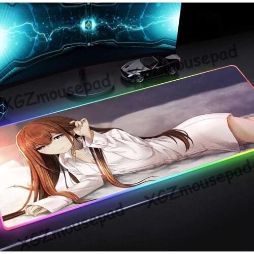 XGZ Anime Sexy Pajamas Sister HD Large RGB Gaming Colorful Mouse Pad Lock Edge Home Computer Desk Mat Speed Rubber Non-slip Xxl