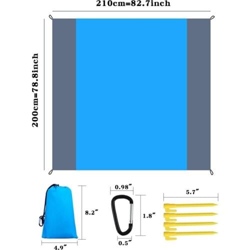 Beach Blanket,Portable Picnic Sand Proof Mat for Travel, Camping, Hiking