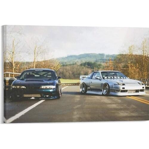 JDM Car Poster Silvia S14 Japanese Performance Cars Canvas Art Picture Modern Office Family Decorative Posters Gift Wall Decor P