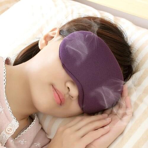 Long lasting Herbal Lavender Steam Compress Eye Mask with USB Warming Adjustable Temperature and Timing for Sleep or Comfort