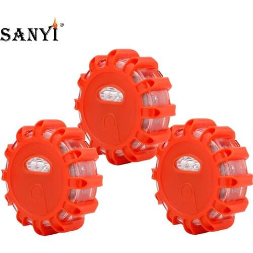 Red Yellow White LED Emergency Car Light Magnetic Flashlight Safety Warning Night Lights Road Disc Beacon Flare Lights for Truck