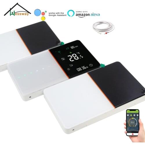HESSWAY WIFI Heating Thermostat Google Home Control for 24V 220V Floor Underfloor Dry Contact NC/NO 16A Electric Heating