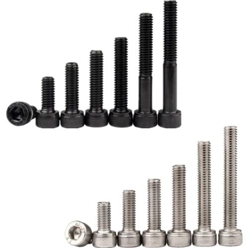 Factory Outlets Screw M2 M3 M4 M5 M6 Stainless Steel Carbon Steel Screw Bolt for Furniture Assembly Computer Parts Allen Screws