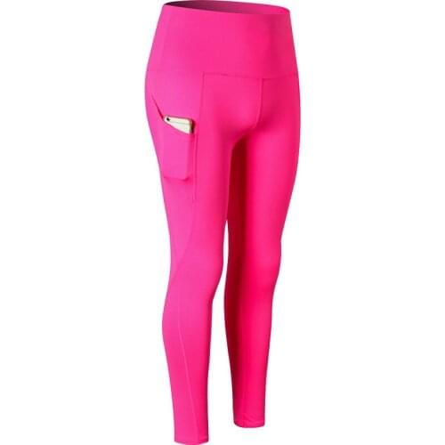 High Waist Women Quick Dry Pocket Yoga Pants Sport Leggings Compression Gym Fitness Running Tights Women Pants