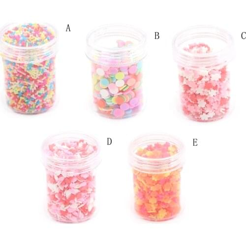 1 Bottle DIY Polymer Sugar Clay Fake Candy Sweets Sugar Sprinkle Decorations For Fake Cake Dessert Simulation Food Dollhouse