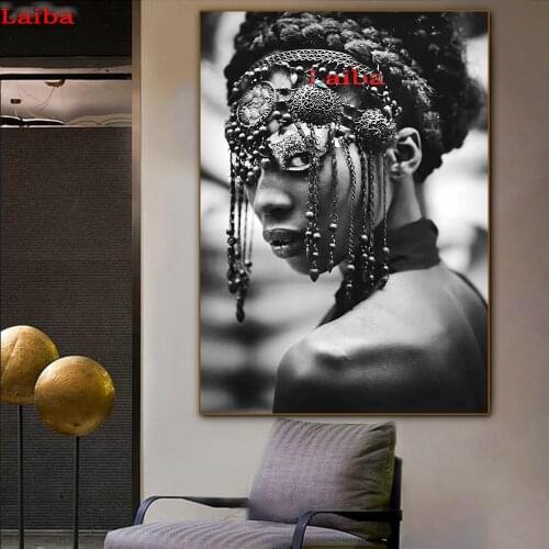 5D Diamond Painting Tribal woman Mosaic Full Diy Diamond Embroidery Diamond Cross Stitch Square Diamond Needlework Home Decor