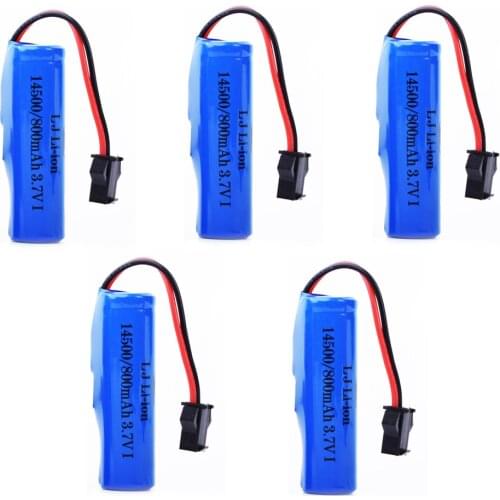 Lipo Battery For C2 D828 toys accessories 3.7V 800mAh 14500 Battery For RC TOYS helicopter car Baot Tank Gun Trucks Trains parts