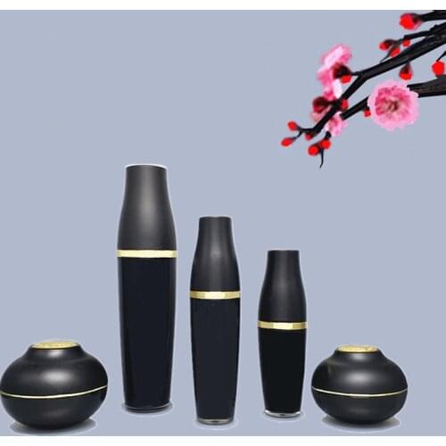 Acrylic Cream Jar White Black 50g Lotion Pump Bottle Emulsion Pump 120ml Cosmetic Container Empty Sample Vial Essence Packaging