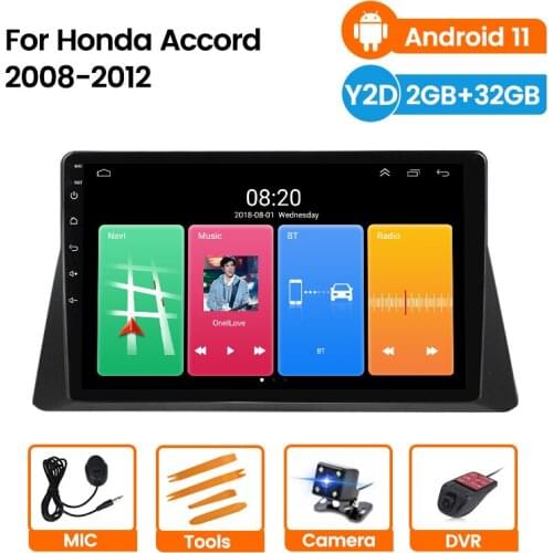 Android11 Honda Accord 8 2008-2013 Car Navigation for RDS CarPlay Car Radio Multimedia Video Player Auto Stereo Headunit GPS