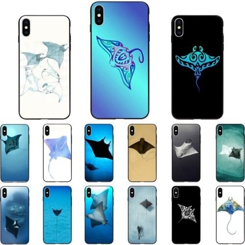 Ocean Animal Manta Ray Phone Case For iphone 12 11 Pro Max Case For iPhone 11 12 mini XS MAX X XR SE2 8 7 6S Plus Case