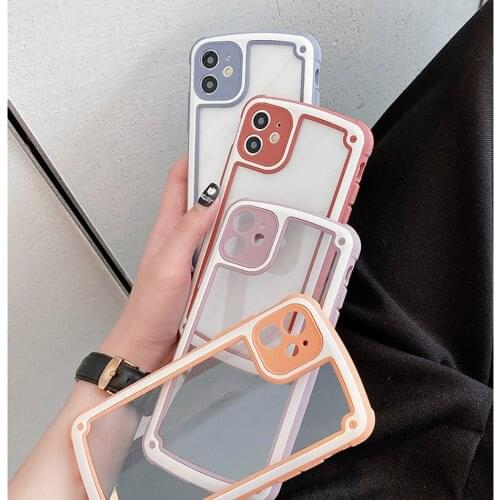 For iPhone SE 2020 Case Transparent Camera Lens Protector Bumper XS Max Cover for iPhone 11 pro max X XR 7 8 plus Luxury Case