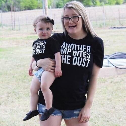 Another Nap Bites The Dust Mom and Me Matching Tshirts Mom Daughter Son Family Match Shirt Outfits Summer Casual T-Shirt Tops