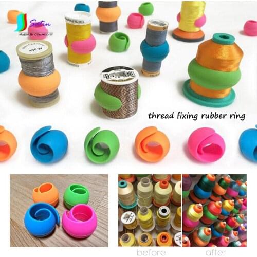 Hot Sale Home Diy Embroidery Thread Tail Storage Control Sew Arrangement Thread Head Fixed Tool Ring Rubber Clip S0223L