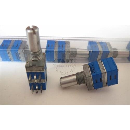 RK09 type imported Taiwan VIMEX C50KX4 precision potentiometer handle length 15MM round pin 12 foot switch