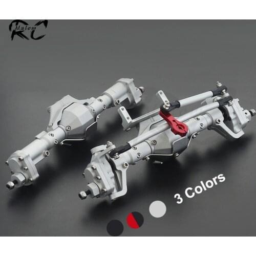 Aluminum Alloy Anodized Complete Portal Axle 30T 8T Bevel Gear for 1/10 RC Rock Crawler Axial SCX10 II 90046 90047 86100 Upgrade