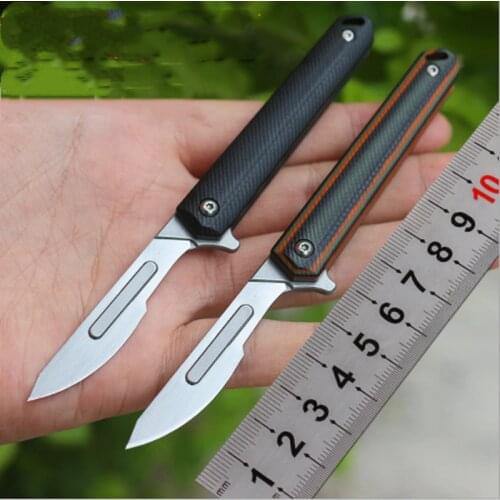 KESIWO k135 small folding knife G10 scalpel EDC medical engrave carving utility letter opener kitchen key chain tool Knives