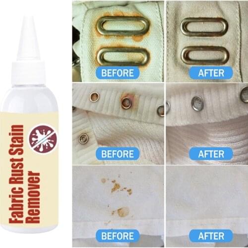 50/100ml Fabric Rust Stain Remover Multi-purpose Clothes Cleaner Waterless Clothing Cleansing Agent Strong Rust Removal