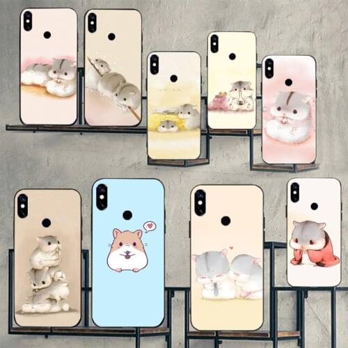 Hamsters cartoon Phone Cases For Xiaomi Mi Redmi Note 7 8 9 pro 8T 9T 9S 9A 10 Lite pro