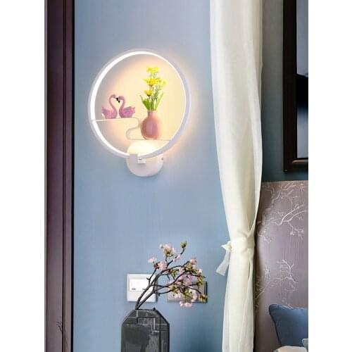 Wedding Room Wall Lamp Creative Living Room Background Wall Decorative Lamp Girls and Boys Room Children Bedroom Bedside Lamp