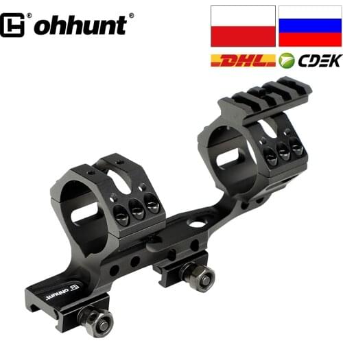 Ohhunt Hunting Cantilever Scope Mount Rings 30mm 35mm Tube Picatinny Rail Base Bi-direction Offset One-piece Bracket