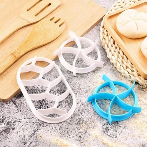 Bread Dough Press Mold Set Baking Bread Rolls Mold Pastry Cutters Round and Oval Shape DIY Bread Press Mold for Baking