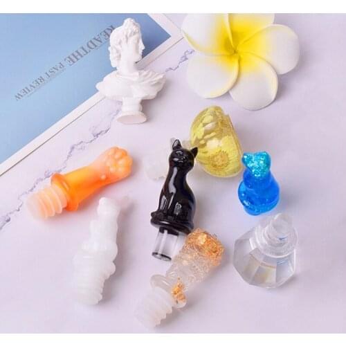 Wine Stopper Epoxy Resin Mold Cider Preservation Champagne Sealer Silicone Mold DIY Decorative Wine Top Cap Casting Tools