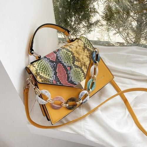 Luxury Designer Handbags Women Serpentine Chain Leather Crossbody Bags Shoulder Ladies Fashion Trending Messenger Bag For Woman