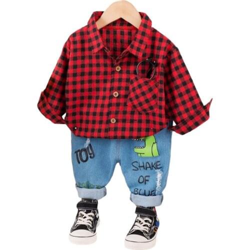 Children Cartoon Clothes Suit Fashion Kids Boys Girls Lapel Shirt Pants 2Pcs/sets New Spring Autumn Baby Casual Sportswear