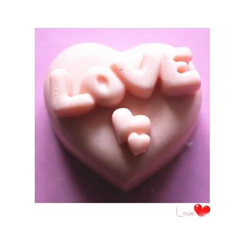Silicone mold love heart shape handmade soap candle mold Chocolate Fondant cake mould Baking mold DIY tools