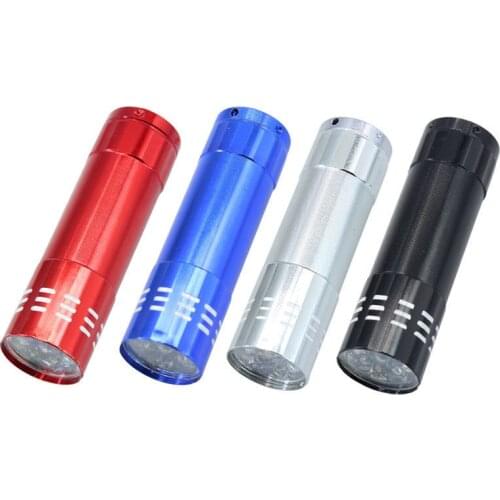 1PCs Mini Portable Nail Dryer 9 LED Lights Flashlight Torch UV Lamp Nail Gel Polish Mask Fast Drying Nail Art Manicure Tool