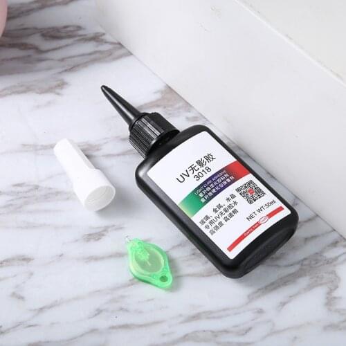 UV Light 50ml UV Glue Ultraviolet Glue Transparent Curing Adhesive Crystal Glue For Crystal Crafts Bonding