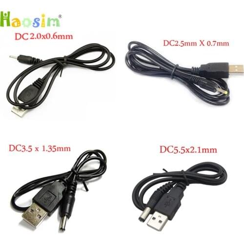 USB to DC2.0x0.6mm DC2.5x0.7mm DC3.5x1.35mm DC5.5x2.1mm Power Cable For Mobile, routers, USB lights, USB fans, radiators, etc