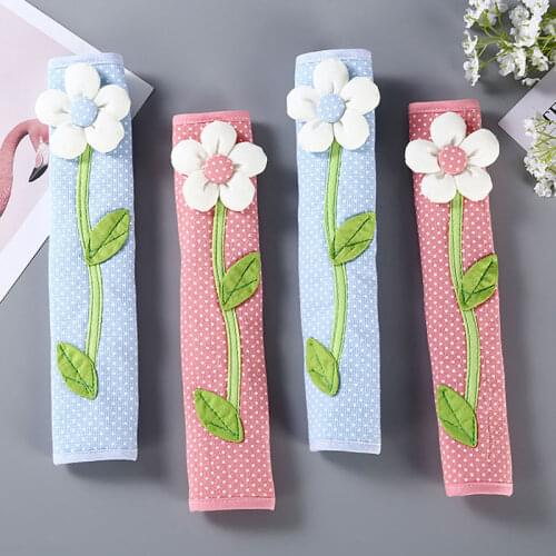 1PC Cloth Handle Cover Door Fridge Knob Cover Cotton Refrigerator Handle Gloves Anti-cool Cover and Anti-static Cover